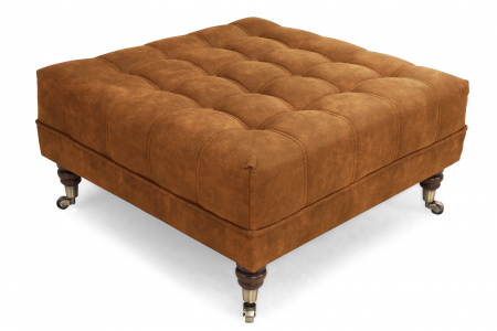 SALE % - Taburet  Chesterfield, Maro coniac, 70x32x70 cm