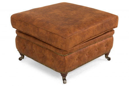 SALE % - Taburet  Chesterfield, Maro coniac, 75x45x70 cm