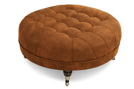SALE % - Taburet  Chesterfield, Maro coniac , 80x32x80 cm