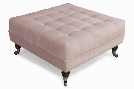 Taburete si pufuri - Taburet  Chesterfield, Roz, 70x32x70 cm