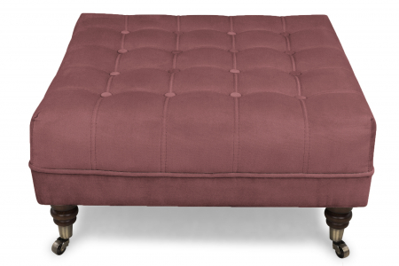 Taburet  Chesterfield, Roz inchis, 70x32x70 cm [2]