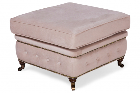 Taburete si pufuri - Taburet  Chesterfield, Roz, 75x45x70 cm