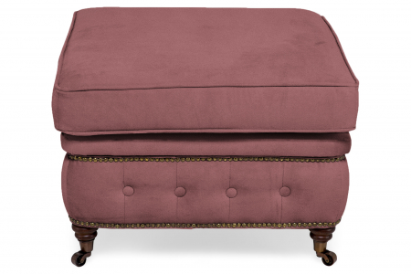 Taburet  Chesterfield, Roz inchis, 75x45x70 cm [1]