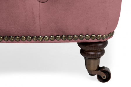 Taburet  Chesterfield, Roz inchis, 75x45x70 cm [2]
