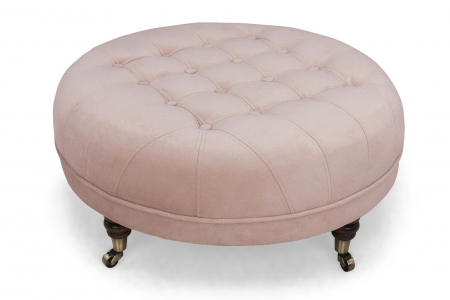 Taburet Chesterfield, Roz, 80x32x80 cm [1]