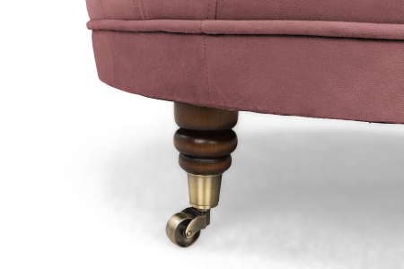 Taburet  Chesterfield, Roz inchis, 80x32x80 cm [4]
