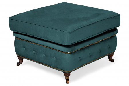Taburet  Chesterfield, Turcoaz, 75x45x70 cm