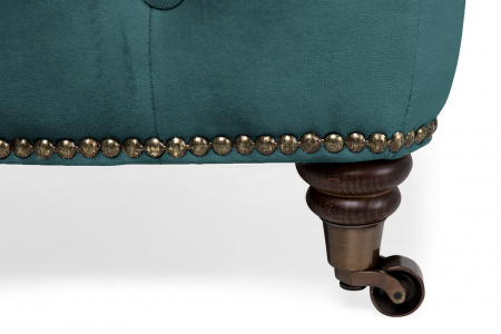 Taburet  Chesterfield, Turcoaz, 75x45x70 cm [2]