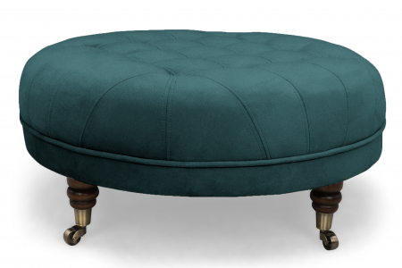 Taburet  Chesterfield, Turcoaz, 80x32x80 cm [2]