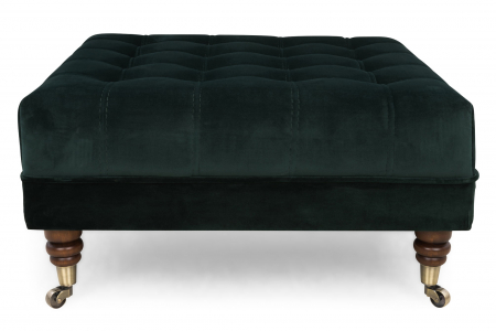 Taburet  Chesterfield, Verde inchis, 70x32x70 cm [1]