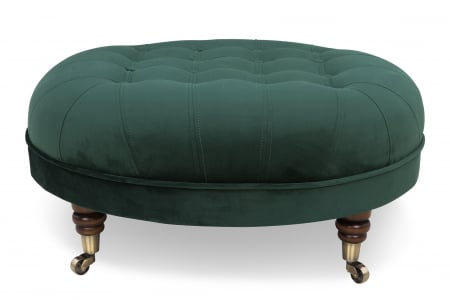 Taburet  Chesterfield, Verde inchis, 80x32x80 cm [2]
