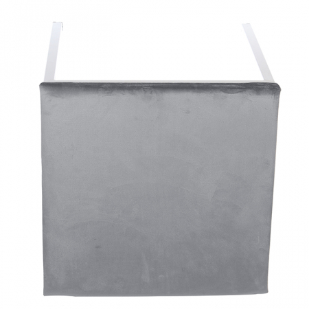 Taburet COSY, metal/textil, alb/gri 52x43x43 cm [2]