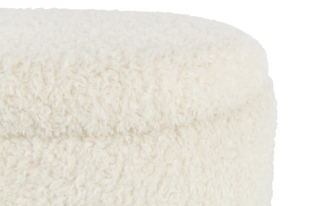 Taburet, Depozitare, Teddy, Alb [3]