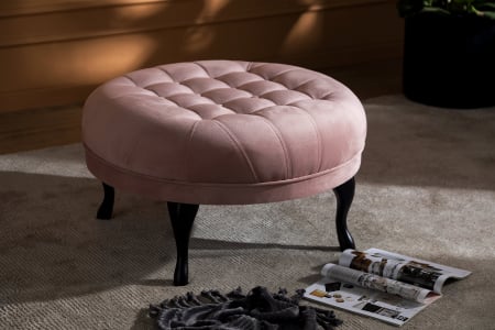 Canapele - Taburet Diana, Roz, 80x44x80 cm