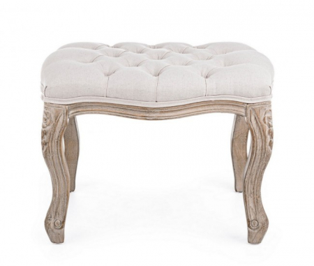 Taburet DIVA, tesatura, alb, 53x42x38cm [2]