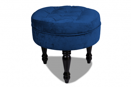 Taburete si pufuri - Taburet Filip chesterfield, albastru, 50x48 cm