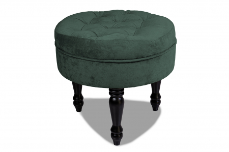 Taburete si pufuri - Taburet Filip chesterfield, verde, 50x48 cm