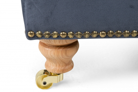 Taburet pentru picioare Veneta, Albastru petrol, 55x40x45 cm [2]