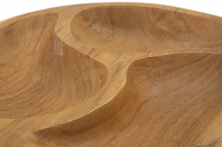 Tava, 3 PARTS din tec cm ø 25,5x3 (piesa unica) [4]