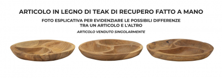 Tava, 3 PARTS din tec cm ø 25,5x3 (piesa unica) [5]