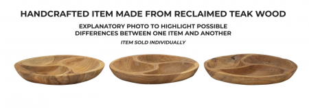 Tava, 3 PARTS din tec cm ø 25,5x3 (piesa unica) [6]