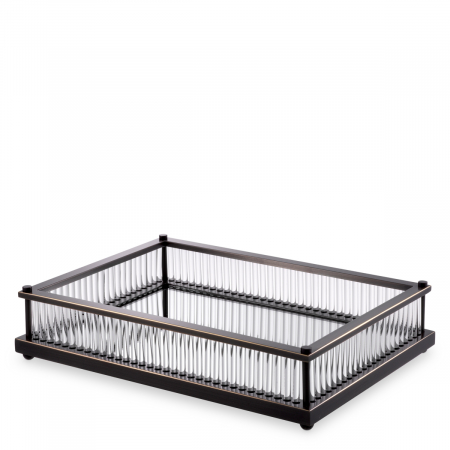 Tavă Cora dreptunghiulara, finisaj bronz [1]