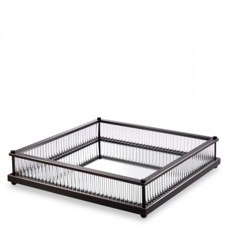 Tavă Cora pătrat, finisaj bronz [1]