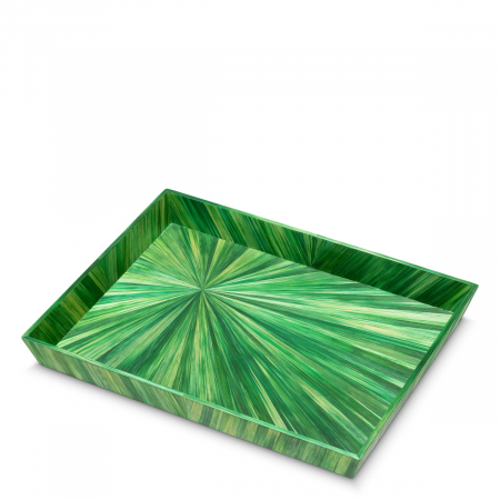 Tavă de birou Harvard L verde, model de paie, Dimensiuni: L. 33 | W. 25.5 | H. 4   [2]
