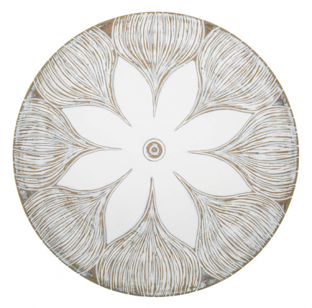 Tava decorativa Atene, Rasina, Alb, 4.4x35.5x35.5 cm [2]