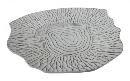 Accesorii - Tava decorativa Tray, Rasina, Alb, 6x37x34 cm