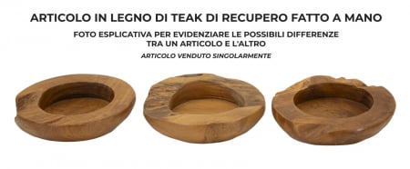 Tava, ERUSI din lemn de tec cm ø 20x6 (piesa unica) [5]