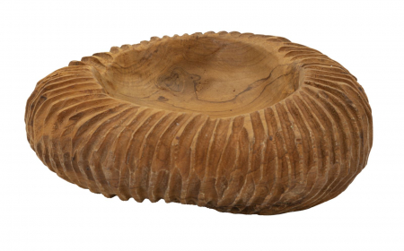 SALE % - Tava, GARIT din tec reciclat ø 32x11 cm (piesa unica)