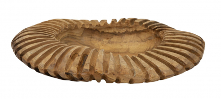 SALE % - Tava, GERIS din tec reciclat ø 35x7 cm (piesa unica)