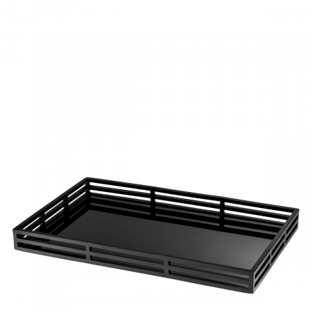 DINING - Tavă Giacomo dreptunghiulara finisaj negru, Dims: L. 36 | W. 56 | H. 5  (CM)