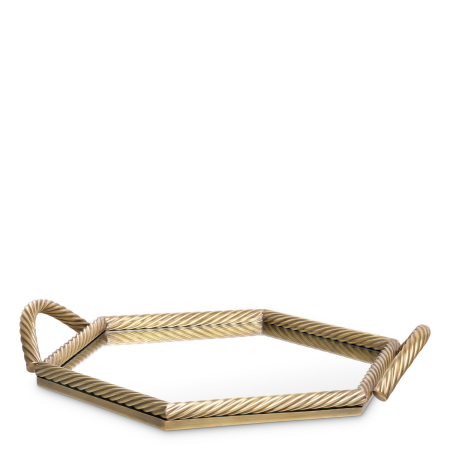 Vaze si boluri - Tava Salvi Hexagon finisaj vintage alama |L. 51 | W. 46.5 | H. 8 cm 