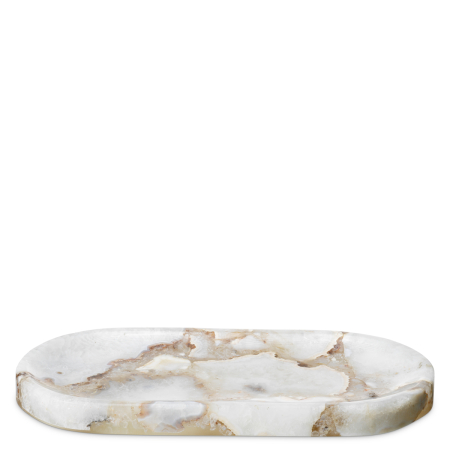 Accesorii - Tava Sonora ovala cu piatra de agat |L. 30 | W. 15 | H. 2.5 cm 