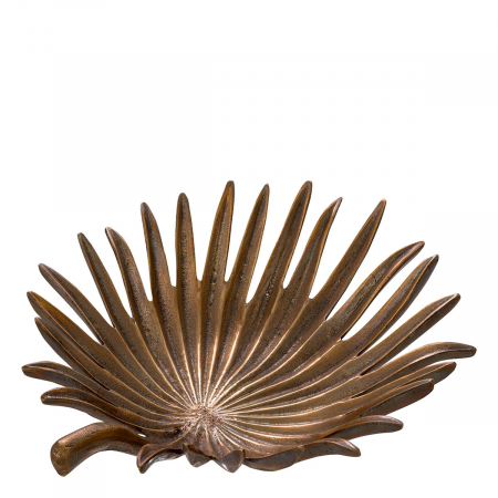 DINING - Tavă Suma, finisaj din alamă cu aspect vintage, Dims: L. 32 | W. 36 | H. 10.5  (CM)