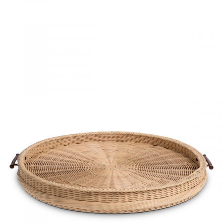 DINING - Tavă Vimini L ratan natur, Dims: Ø 83 | H. 9  (CM)