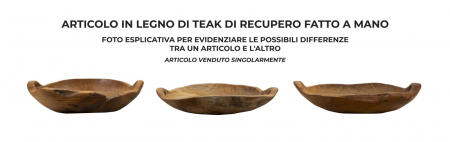 Tava, WAHAN din tec reciclat 42x36x7 cm (piesa unica) [5]