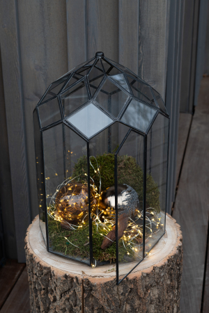 SALE % - Terarium, Sticla, Negru, 25x25x38 cm