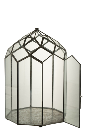Terarium, Sticla, Negru, 28x28x50.5 cm [1]