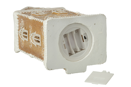 Turta dulce cu LED-uri, Casuta, bej/alb [4]