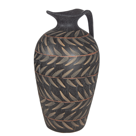 Ulcior / Vaza, "Oliva", Ceramica, verde, negru, PU 1, H 36 cm, A. 20 cm VAZE SI GHIVECE - Ulcior / Vaza, "Oliva", Ceramica, verde, negru, PU 1, H 36 cm, A. 20 cm