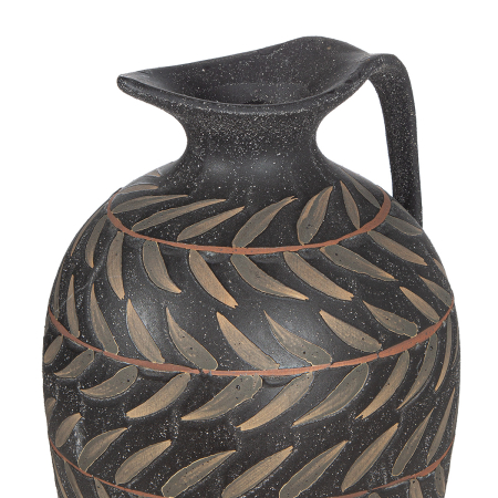 Ulcior / Vaza, "Oliva", Ceramica, verde, negru, PU 1, H 36 cm, A. 20 cm [1]