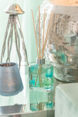 SALE % - Ulei parfumat, Sticla, Albastru, 8x4.5x28