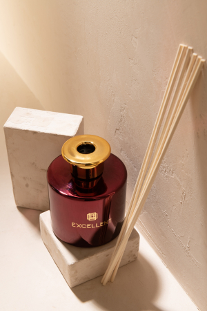 SALE % - Ulei parfumat, Sticla, Rosu, 9.5x9.5x27 cm