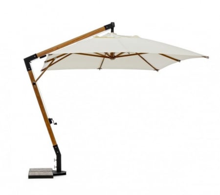 Umbrela Capua, Lemn, Crem, 400x300x320 cm [3]