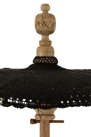 Umbrela decorativa, Textil, Negru, 140x140x253 [3]