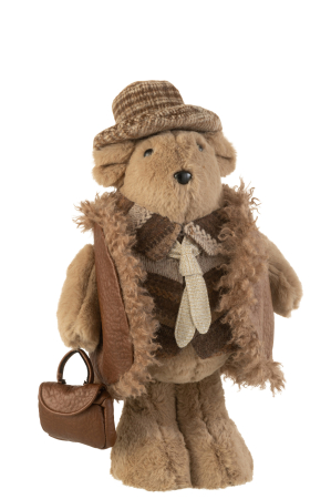 SALE % - Ursulet cu geantă maro L