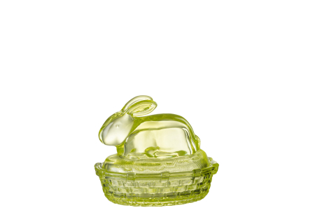 SALE % - Vas de sticlă, Iepure Sticla Verde